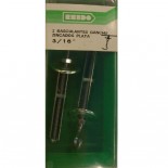 Kit 2 Basculantes Gancho Zincados Plata 3/16